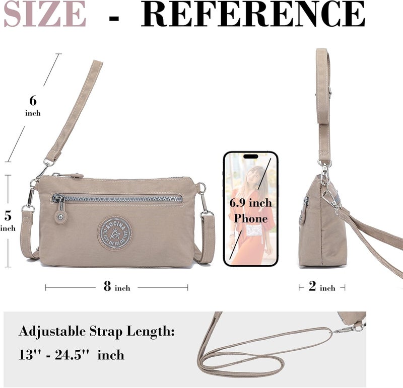 AOCINA Small Wristlet Wallet for Women RFID Blocking Crossbody Purse Gifts for Valentines Day Nylon Cell Phone Purses - Image 4